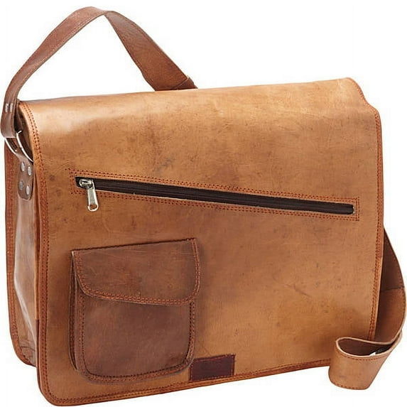 Sharo Classic Leather Computer Messenger Bag