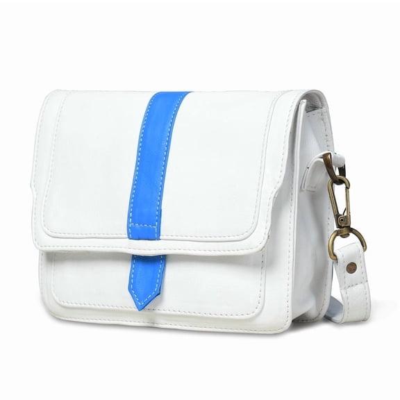 SHARO Adult Leather Pebbled Shopper Crossbody, White, 1-Piece