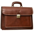 thumbnail image 1 of Sharo Italian Leather Laptop Brief and Messenger Bag, 1 of 4