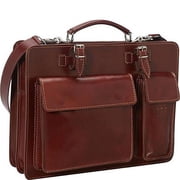 SHARO Adult Organizer Brief featuring Laptop and i-PAD Compartments, Adjustable Shoulder Strap for Shoulder Carry, in scintillating Raison Brown