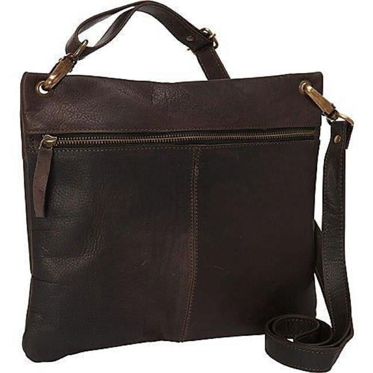 Sharo Women's Dark Brown Soft Leather Cross Body Bag - Walmart.com