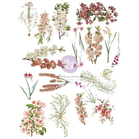 Sharon Viv Rub-On Transfers 8.5"X11" 4/Pkg-Bloom