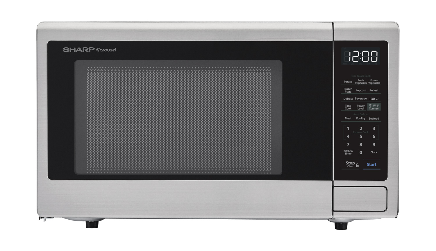 Sharp 1.1-Cu. Ft. Countertop Microwave with Alexa-Enabled Controls, Stainless Steel - image 1 of 8