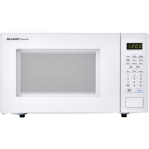 Sharp 1.1 Cu Ft Microwave, White