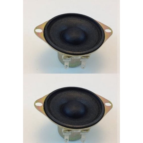 Sharp 1-5/8 (4cm) Round Replacement Speaker, Button Magnet, 13 WATTS @ 6 OHMS 2" MOUNTING Hole (Pair)