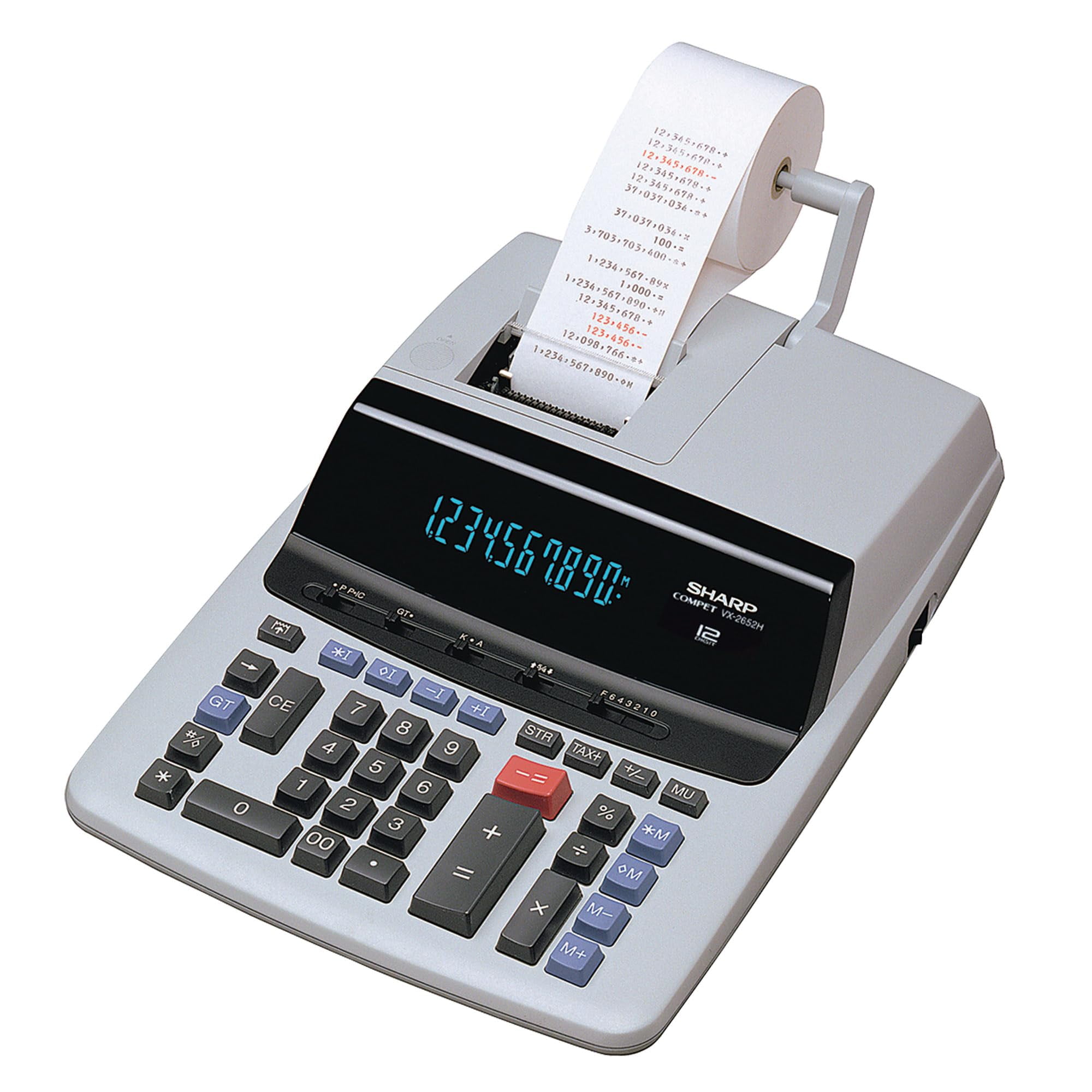 Sharp 12Digit Print Calculator Desktop Size Adding Machine, Perfect