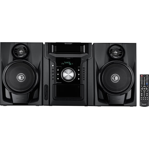 Sharp 250 Watt Bluetooth Hi-Fi Stereo, 5-Disc CD Player, Cassette Deck ...