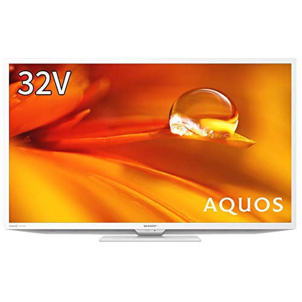 Sharp 32V LCD TV AQUOS 2T-C32DE-W High Definition External HDD Back Program  Recording Support 2021 Model White// Usb