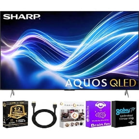 Sharp 55" Class AQUOS QLED 4K Ultra HD Xumo Smart TV – Quantum Color – Motion Enhancement – Wi-Fi – HDMI Cable + Streaming Bundle + 12 Month CPS Warranty