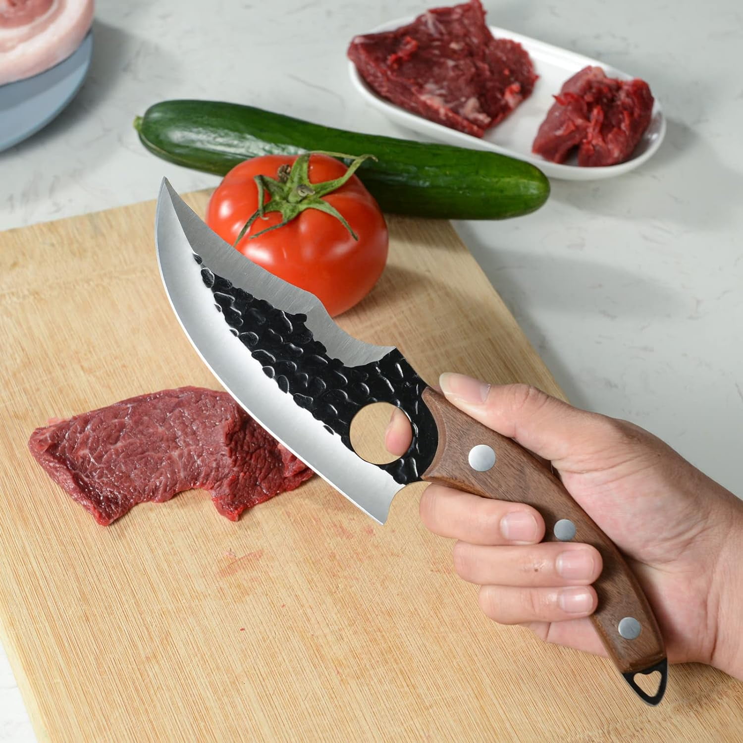 What Type Of Knife To Cut Meat Sharp 6" Viking Knife for Meat Cutting Meat Cleaver Boning Knife
