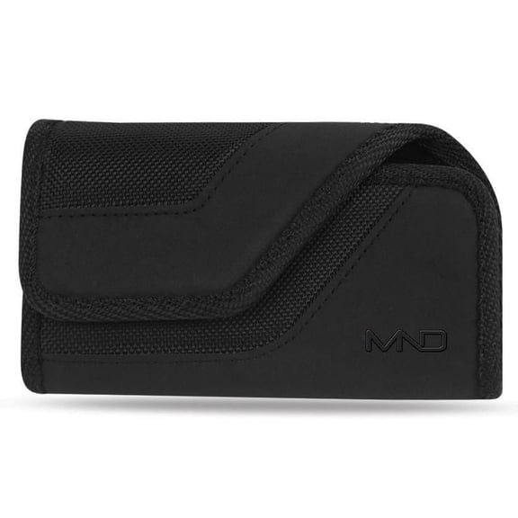 Sharp Aquos Crystal 2 Clip Holster, Horizontal Rugged Case Pouch for Sharp Aquos Crystal 2, w/ Card Cash Holder (Fits w/ Otterbox Symmetry/ Commuter / Lifeproof Case On)