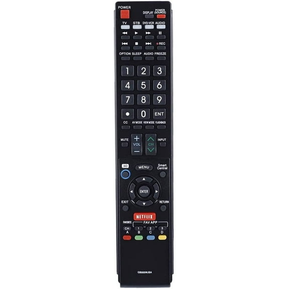 Sharp Aquos GB005WJSA Replacement TV Remote for LC-60LE655U LC-60LE657U LC-70LE652U LC-70LE755U LC80LE857U
