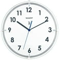 thumbnail image 1 of Sharp Atomic Analog Wall Clock – 10.5” Suspended Glass Face - Sets & Updates Automatically, 1 of 6