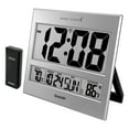 "Sharp Atomic Clock with Indoor Temperature, Large 3"" Display, Desk
