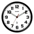 Sharp Atomic 12" Wall Clock Matte Black, Modern Design, Auto Setting