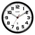 thumbnail image 1 of Sharp Atomic Analog Wall Clock - 12" Black Stylish Frame - Sets Automatically- Battery Operated - Easy to Read - Easy to Use – Modern Design and Style, 1 of 6