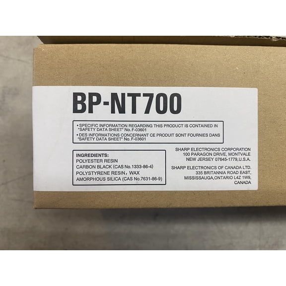 Sharp BP-NT700 - Black - Original - Toner Cartridge