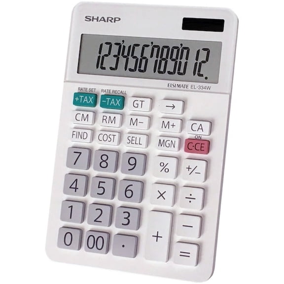 Sharp Calculators Calculator,Desktop,12-Digit,We EL334W
