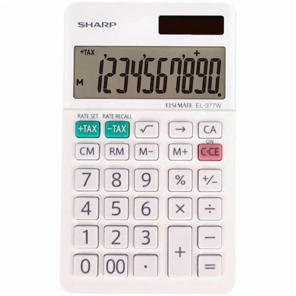 Sharp Calculators Calculator,Pocket,10-Digit,We EL377WB