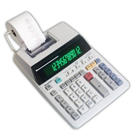 Sharp Calculators EL-1801V Ink Printing Calculator, Fluorescent Display, AC, 2.0 LPS, Off-White