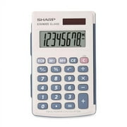 Sharp Calculators EL-243SB 8-Digit Pocket Calculator 3-Key Memory, Sign Change, Auto Power Off - 8 Digits - LCD - Battery/Solar Powered - 1 - LR1130 - 0.4 x 2.5 x 4.1 - Gray, Blue - 1 Each