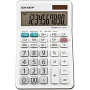 حاسبات حادة EL-330WB مع شاشات LCD حاسبة سطح المكتب المهنية، أبيض