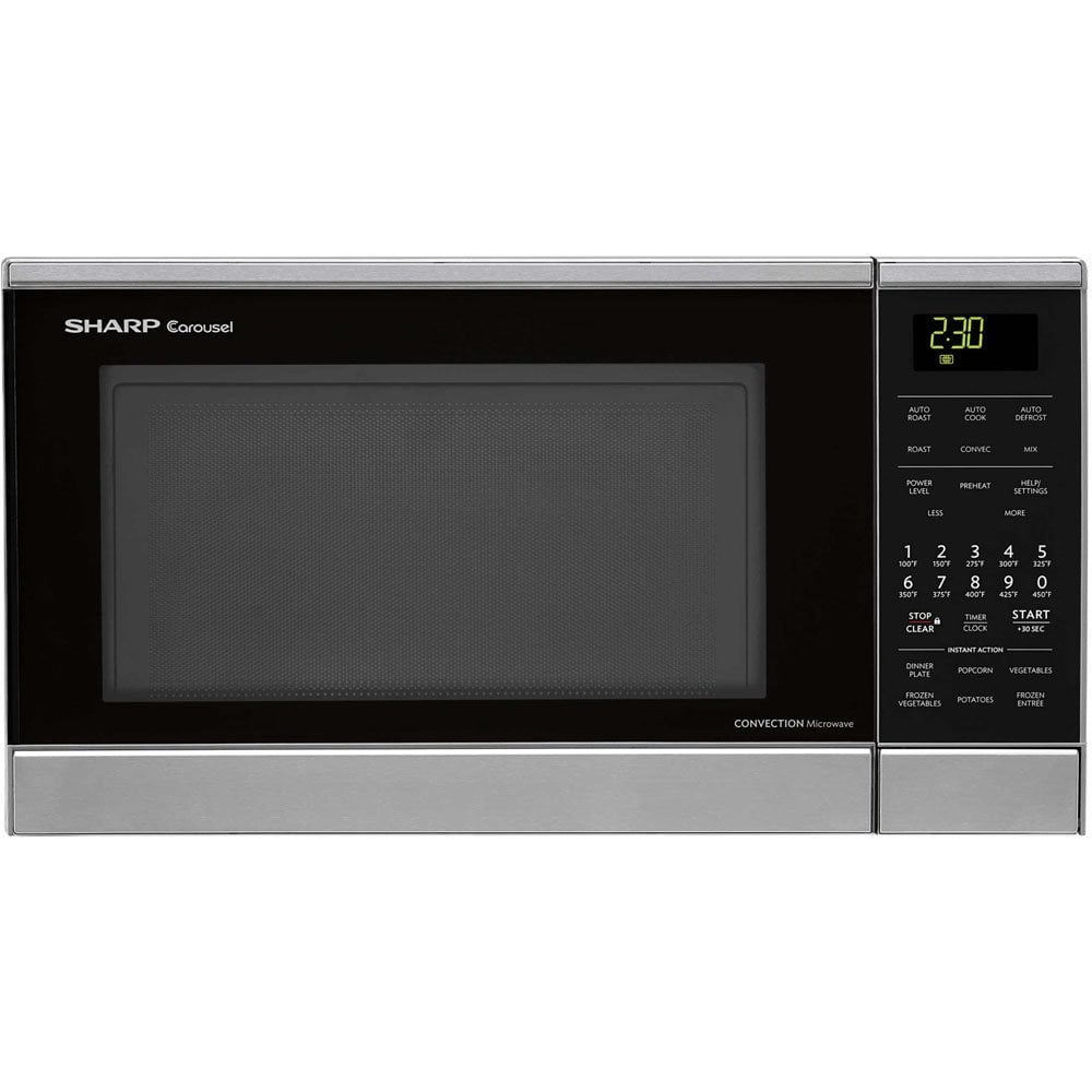 Sharp Carousel 0.9-cu. ft. 900W Countertop Convection Microwave Oven, Stainless Steel