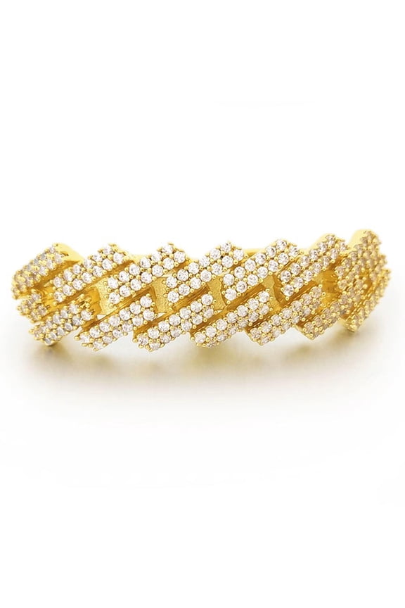 Sharp Cuban Bling Bling 2 Finger Ring