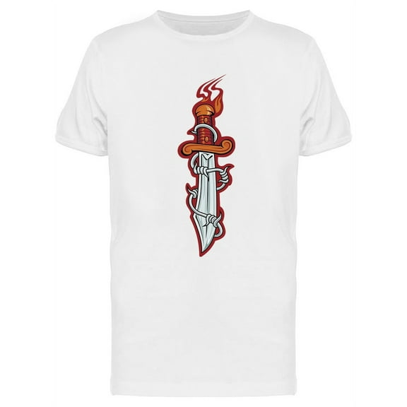 Sharp Dagger Tattoo Design T-Shirt Men -Image by Shutterstock, Male Large