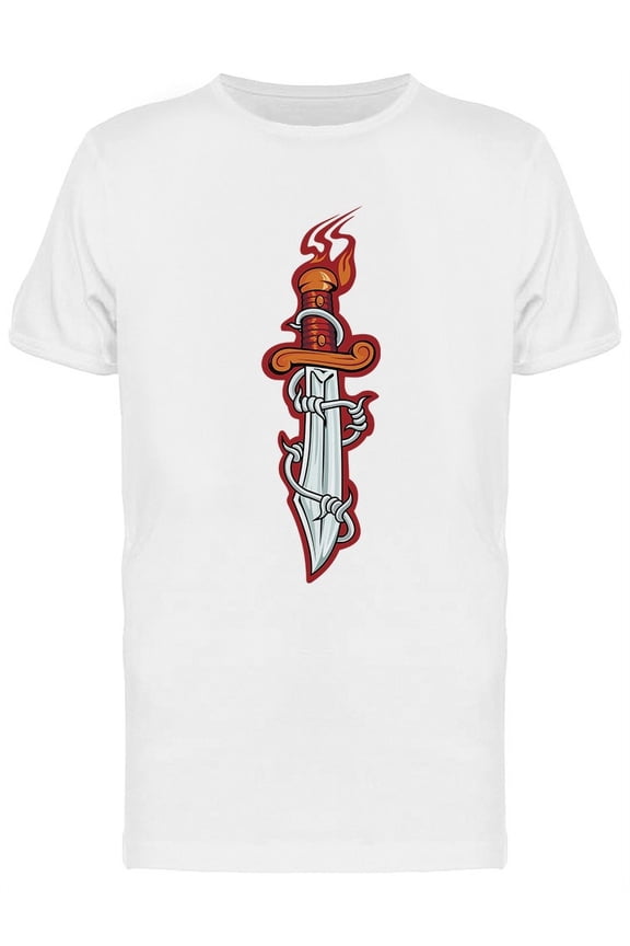 Sharp Dagger Tattoo Design T-Shirt Men -Image by Shutterstock, Male Large