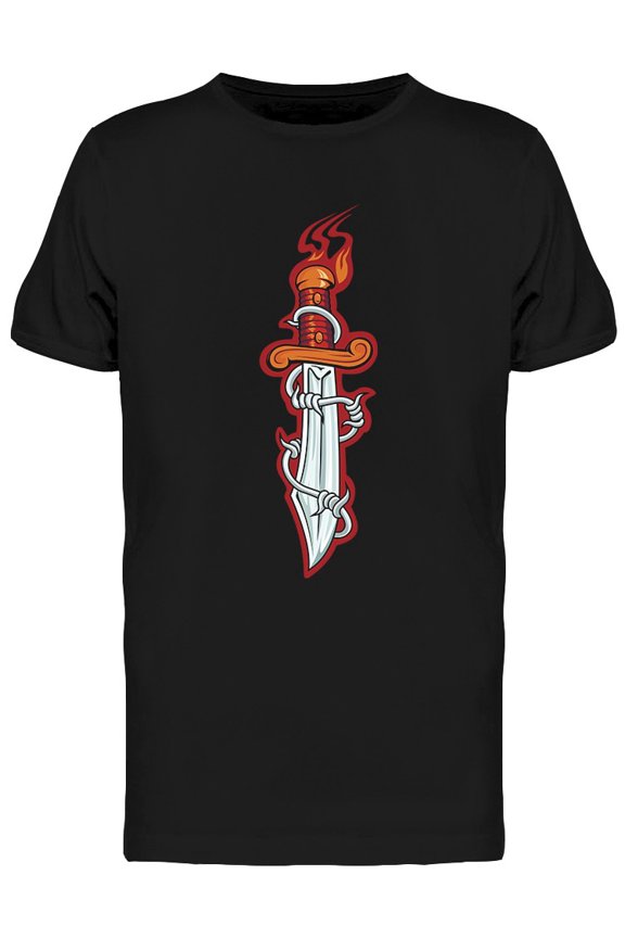 Sharp Dagger Tattoo Design T-Shirt Men -Image by Shutterstock, Male Small