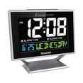 thumbnail image 1 of Sharp Digital Atomic Alarm Clock Color Display Atomic Accuracy Day of Week Time/Date Silver, 1 of 7