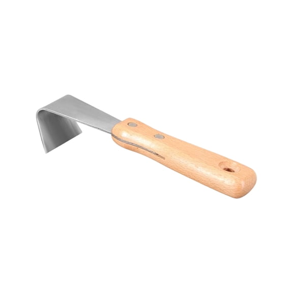 Sharp Durable Stainless Steel Garden Debarking Tool with Wooden Handle, Tree Bark Peeler Scraper for Fruit Tree Pruning, Yard Gardening & Woodworking 7.48*1.97 Inch