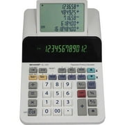 Sharp EL-1501 Paperless Printing Calculator, White & Multicolor