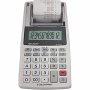 Sharp EL-1611V 12-Digit LCD Display & 2-Color Printer Printing Calculator, Black/Red | 2-Pack 2 Total
