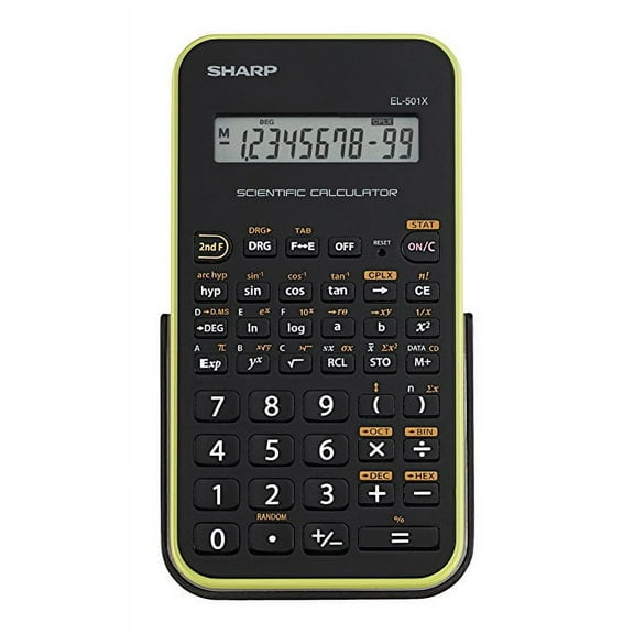 Sharp EL-501XBGR Scientific Calculator with Hard Case, Black
