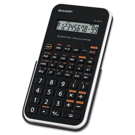 Sharp EL-501XBWH Scientific Calculator, 10-Digit LCD, Each