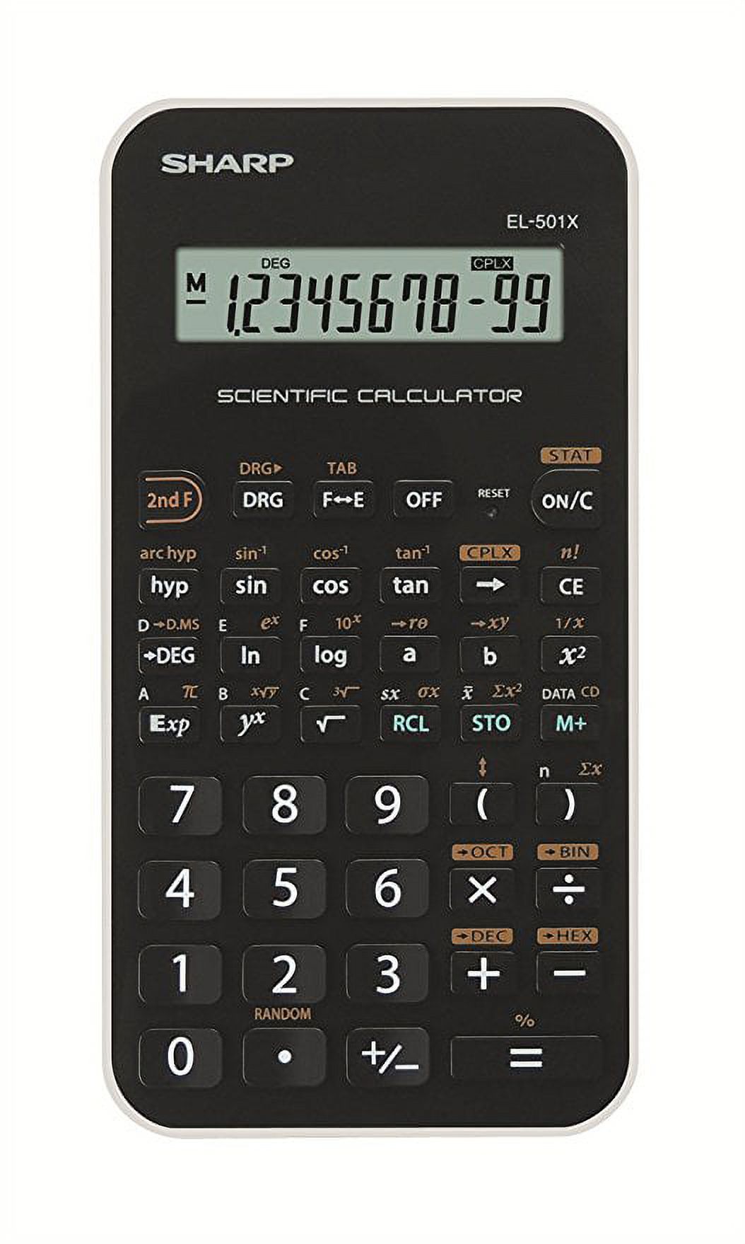 Sharp EL-501XBWH Scientific Calculator, Black - image 1 of 4