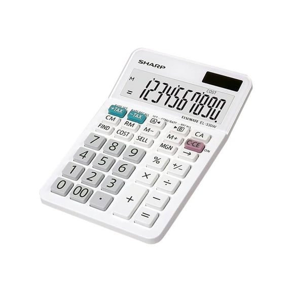Sharp EL330WB 8 Digit Mini-Desktop Basic Calculator
