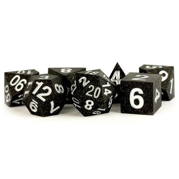 Sharp Edge Silicone Rubber GD Scatter Dice Game - Set of 7