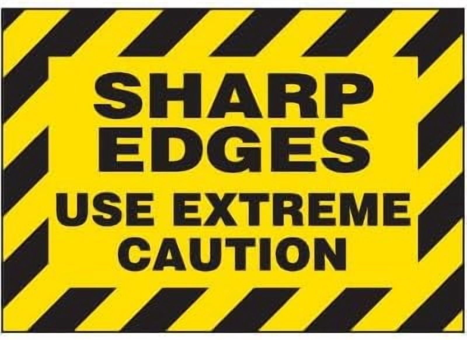 Sharp Edges Use Extreme Caution Warning Marker Safety & Compliance ...