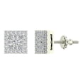 thumbnail image 1 of Sharp & Edgy Square Cluster Diamond Earrings 0.53 CTW 14K White Gold ( G , SI ), 1 of 4