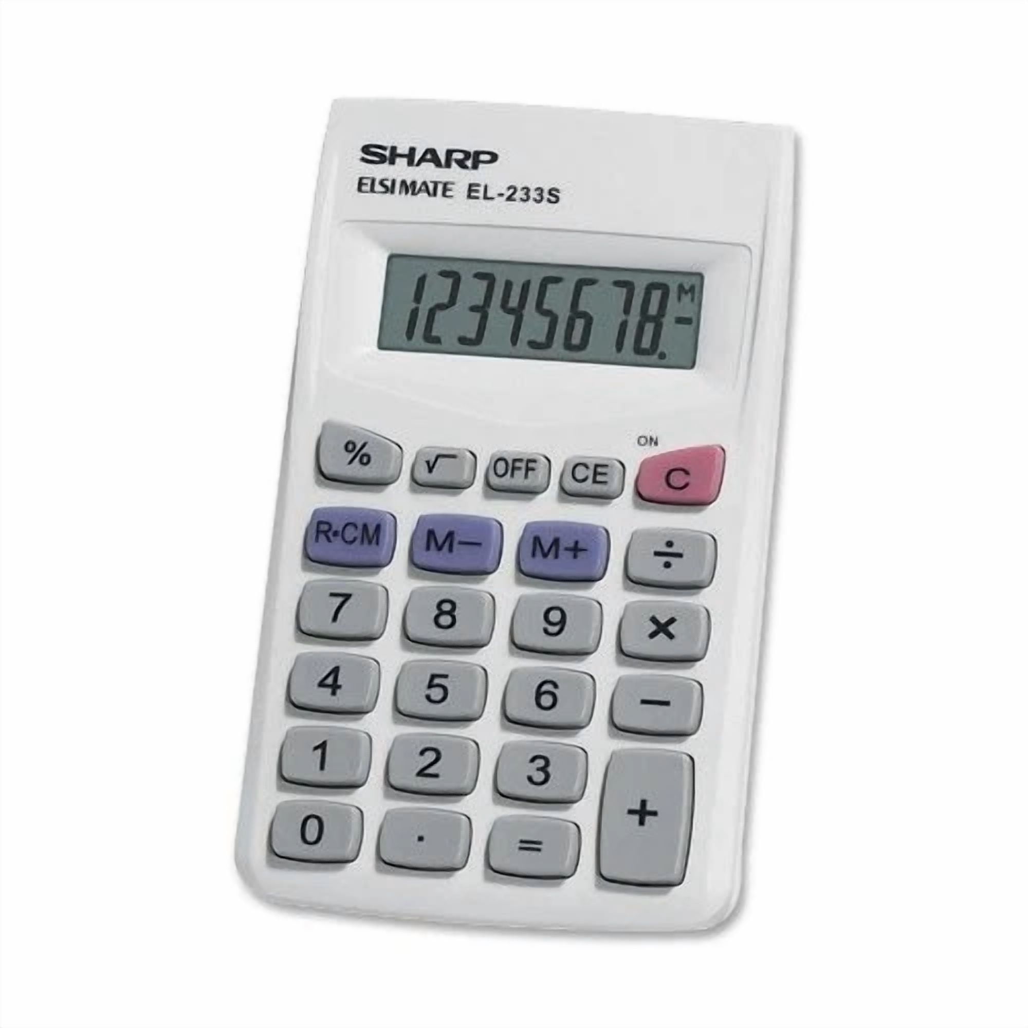 Sharp El233Sb 8-Digit Pocket Calculator - 8 Character[S] - Lcd - Battery Powered
