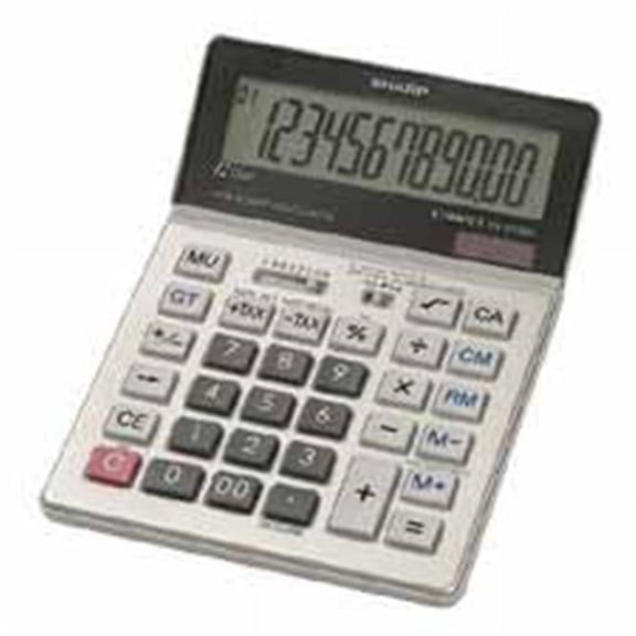 Sharp Electronics 12-Digit Calc.- Tax Feature- Dual Pwr- 5-.332in.x6-.332in.x.63in.- GY