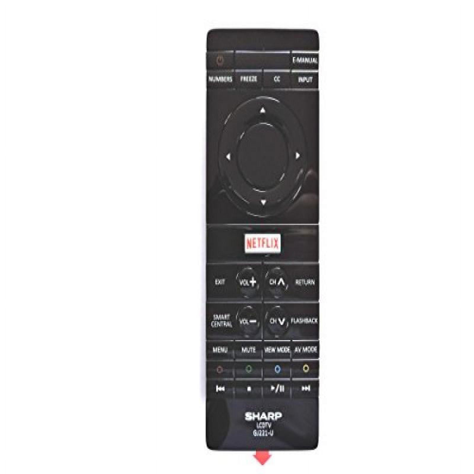 Sharp Electronics GJ221U Remote Control for LCD 4K TV Batteries Not