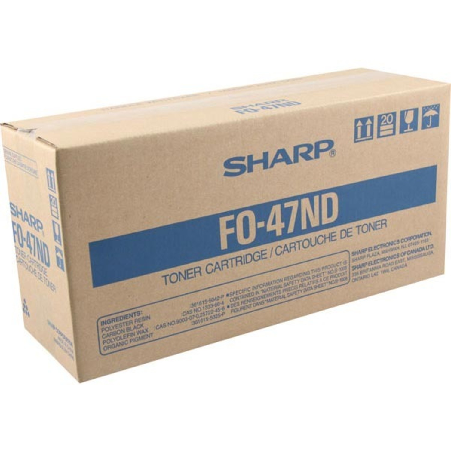 Sharp FO47ND Original Toner Cartridge, Laser, 6000 Pages, Black, 1 Each - image 1 of 2