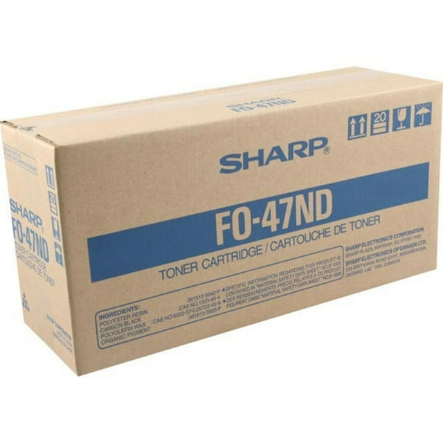 Sharp FO47ND Original Toner Cartridge, Laser, 6000 Pages, Black, 1 Each