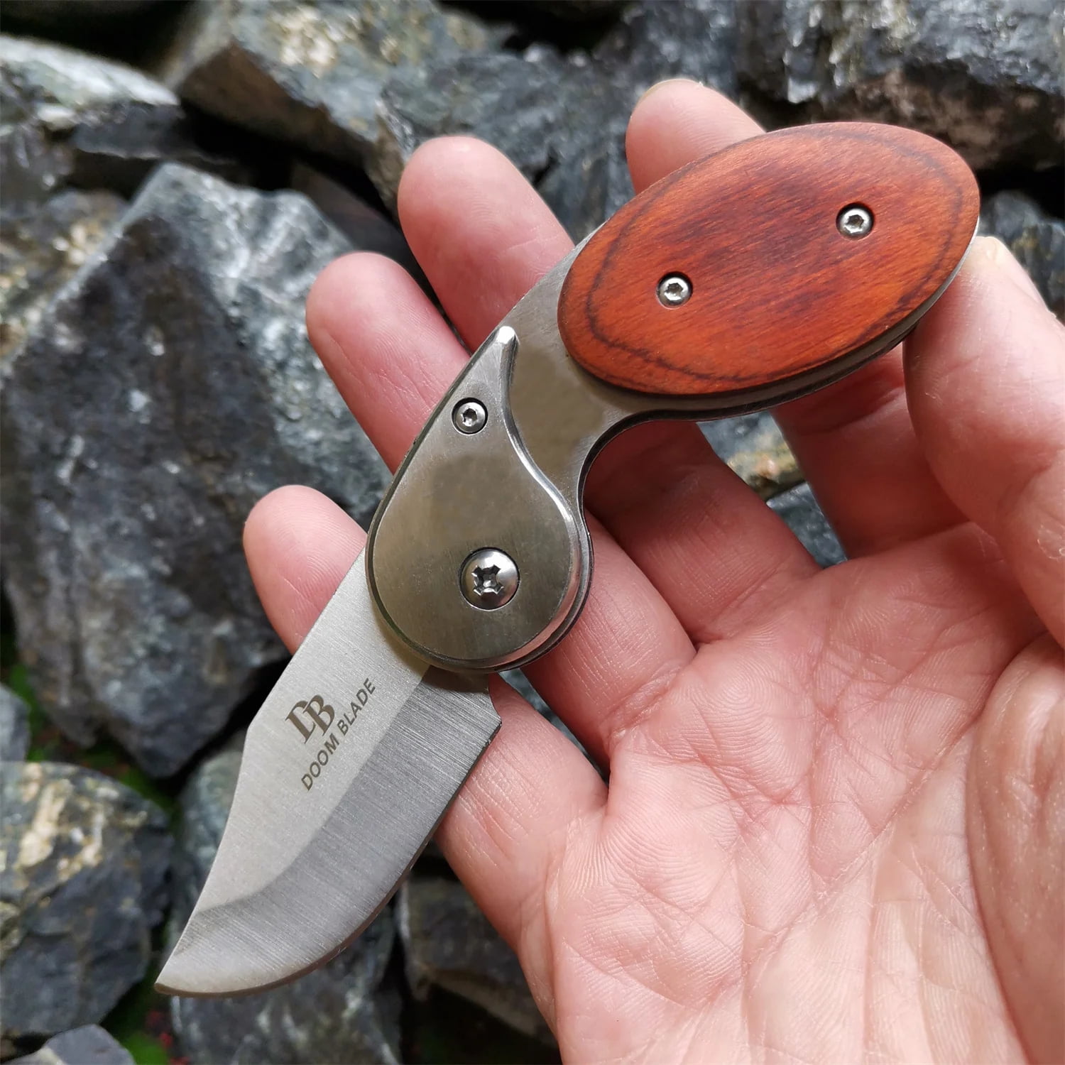 Sharp Folding Knife 440C Steel Blade Pocket Knife Tactical Hunting