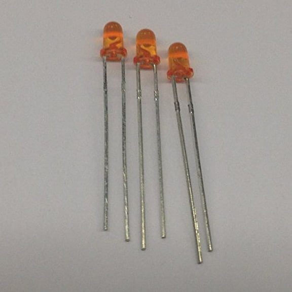Sharp GL3HS8 LED Sunset Orange Color 610nm, T1 3mm, 2.0-2.8V (3 pieces) - GL3HS8