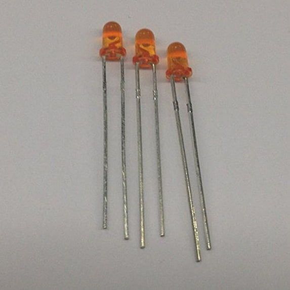 Sharp GL3HS8 LED Sunset Orange Color 610nm, T1 3mm, 2.0-2.8V (3 pieces) - GL3HS8